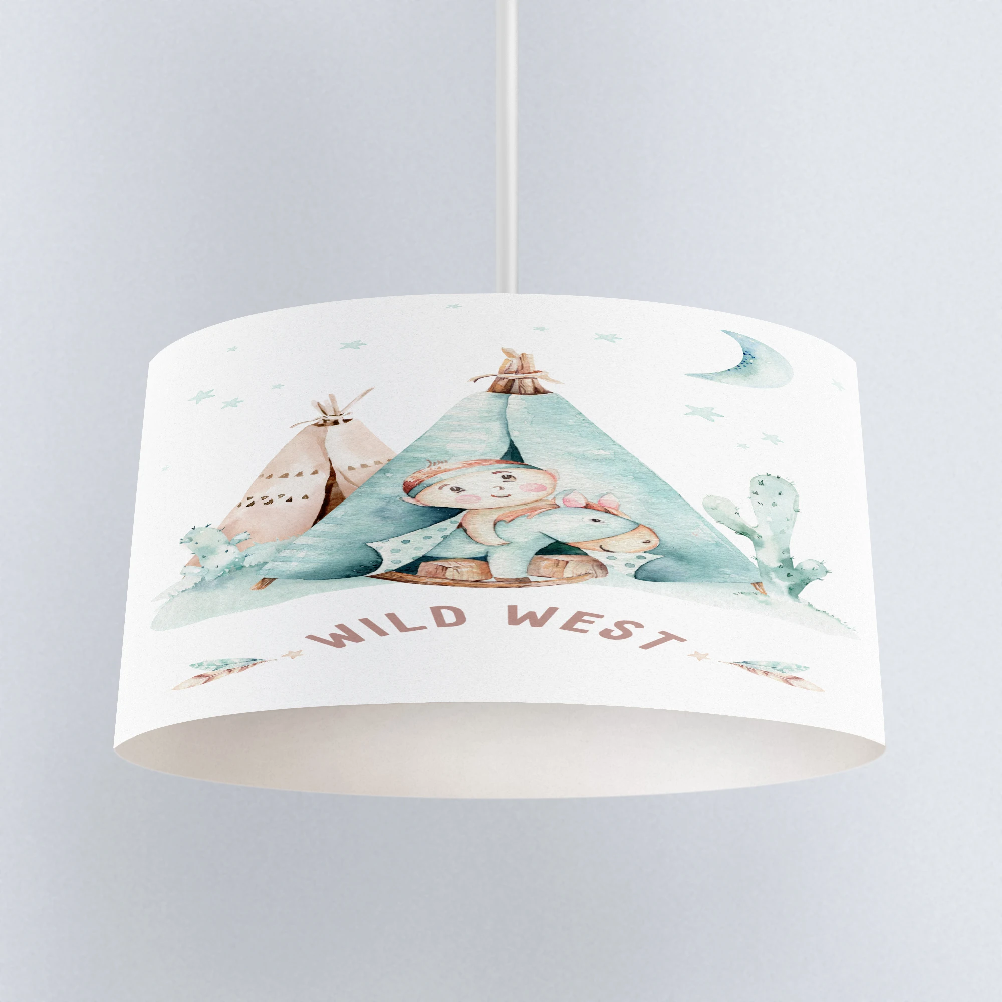 

Else Green Tent American Indian Bohemian Boy Print Fabric Kids Chandelier Lamp Drum Lampshade Floor Ceiling Pendant Light Shade