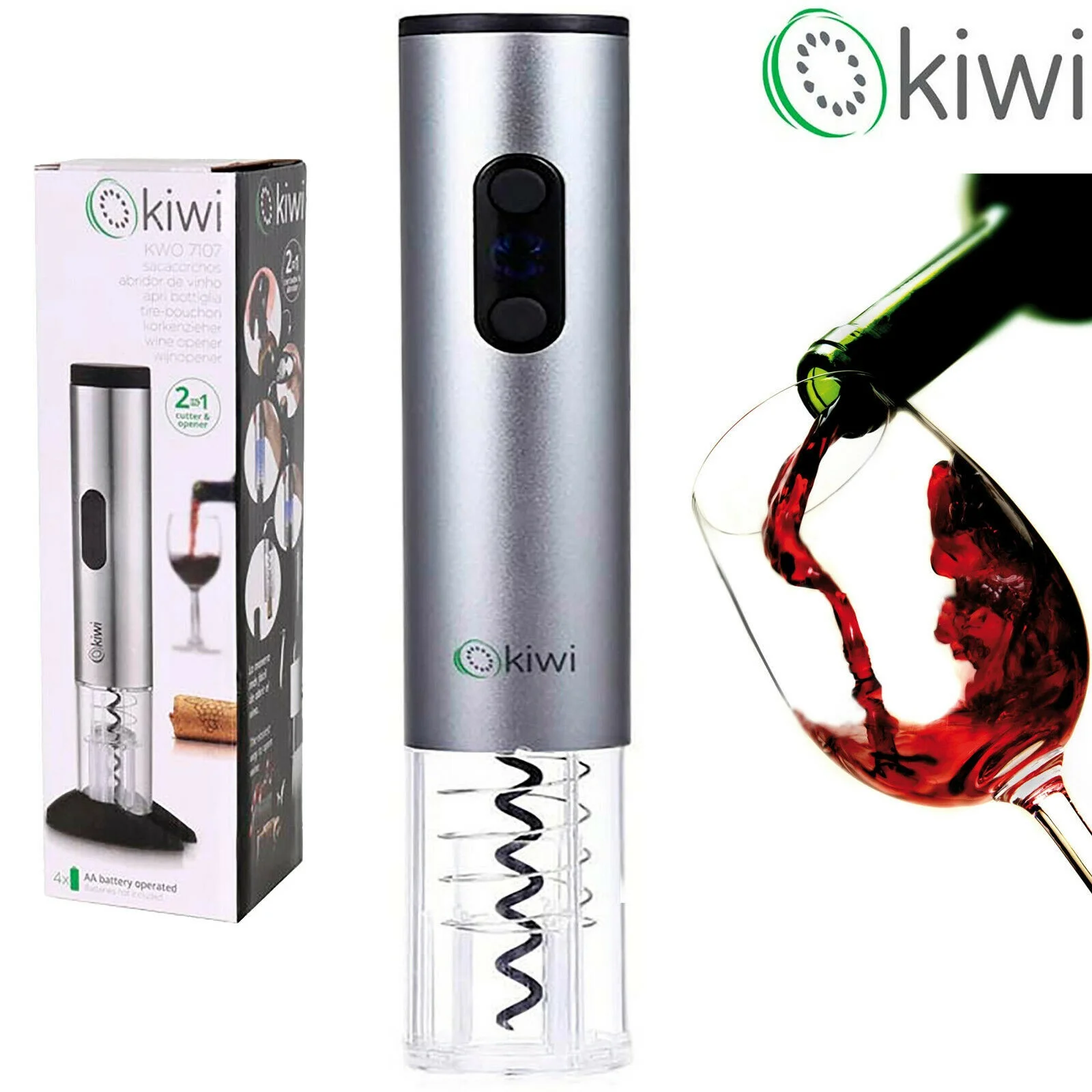 Electric corkscrew 2 in 1 corkscrew opener Auto cutter and wine opener