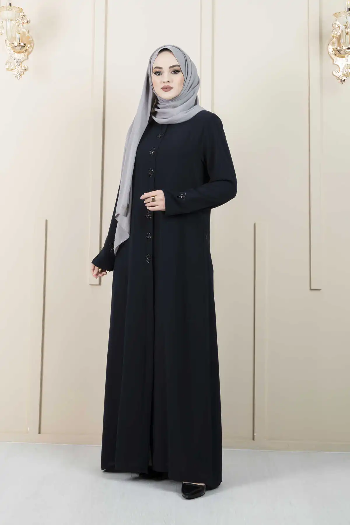 Women Diamond Patterned Honeycomb Hijab Abaya Ramadan Dubai Turkey Muslim Fashion Dress Kaftan Islamic Clothing Maxi Jilbab 2022