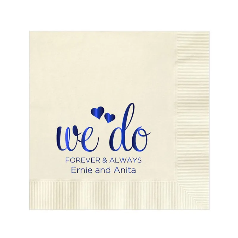 

Personalized Napkins Wedding Custom Printed Monogram Paper Napkins Engagement I Do We Do Napkins Beverage Luncheon Dinner Guest