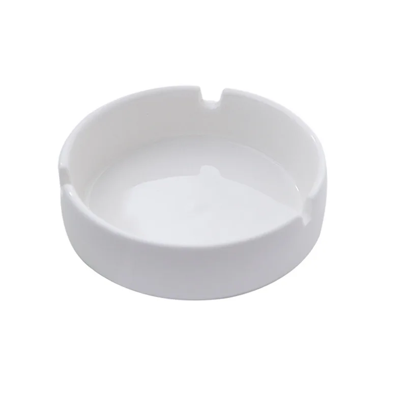 White Ceramic Ashtray for Cigarette Home Office Fashion Portable Round Ash Tray Holder Smoking Accessories Gift for Boyfriend