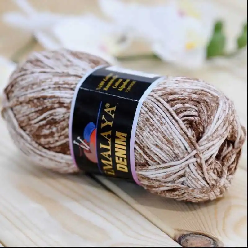 % 100 naturalna bawełna przędza Himalaya Denim 5 LOT/kulki 50g-140m Knitting Crochet kolorowe Super jakość turecki wełna YarnArt Alize