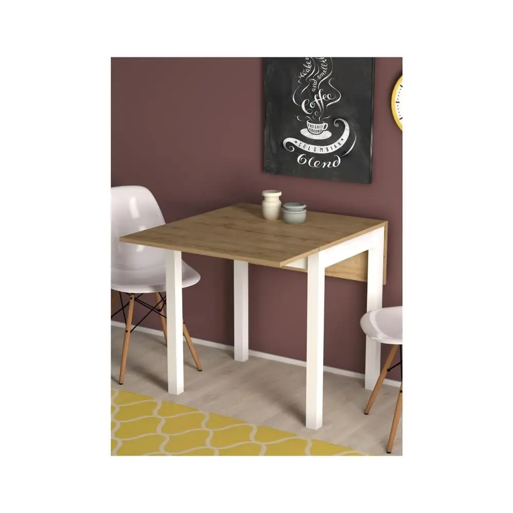 MADE IN TURKEY Folding Dining Table Solid Wood Computer Desk Kitchen Table Dining Room Furniture Kitchen Habitdesign Living Room