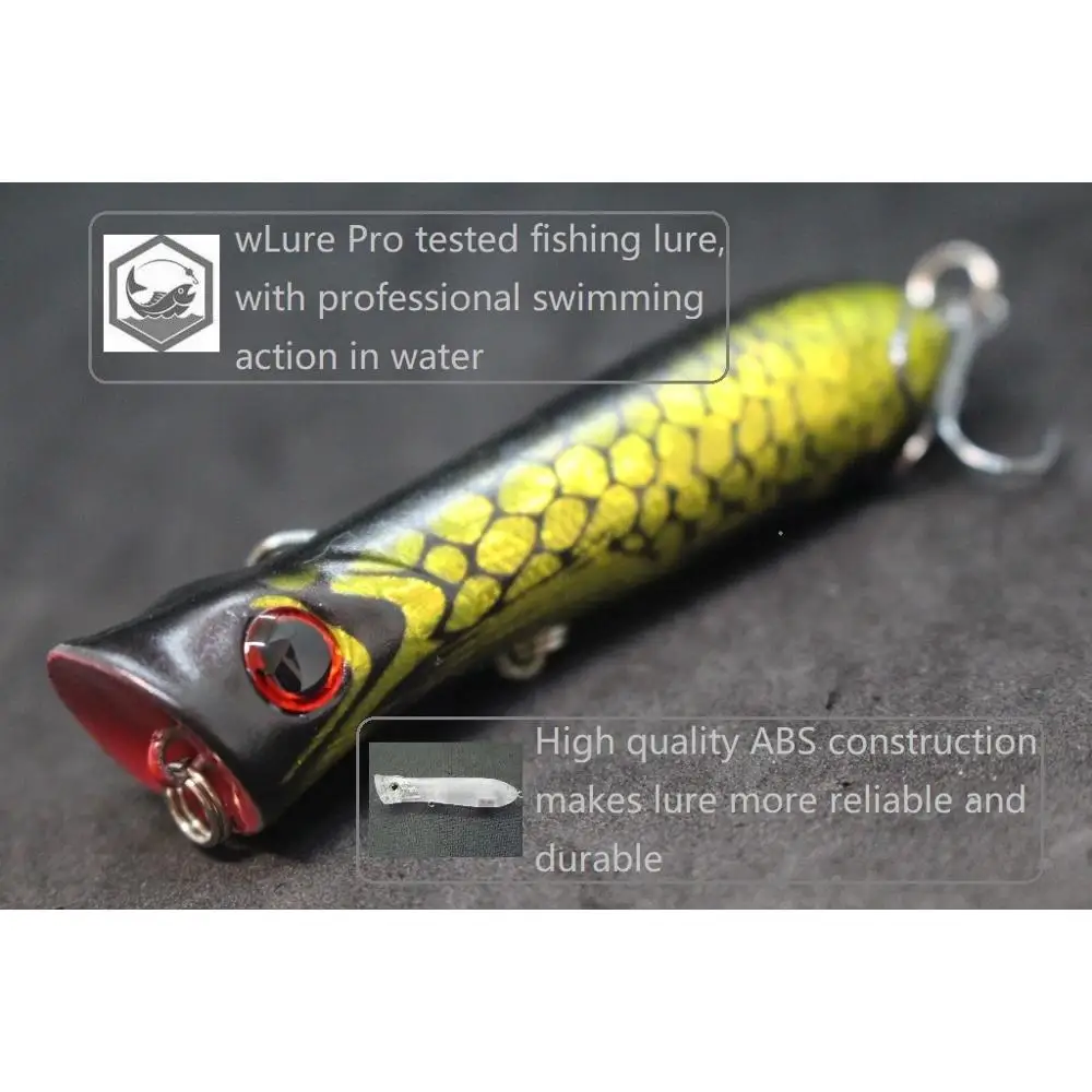 wLure Fishing Lure Topwater Popper 8cm 12g Crankbait Carp Fly Fresh Water Sea Insect bait Fake lure Ice Lure Fishing T683