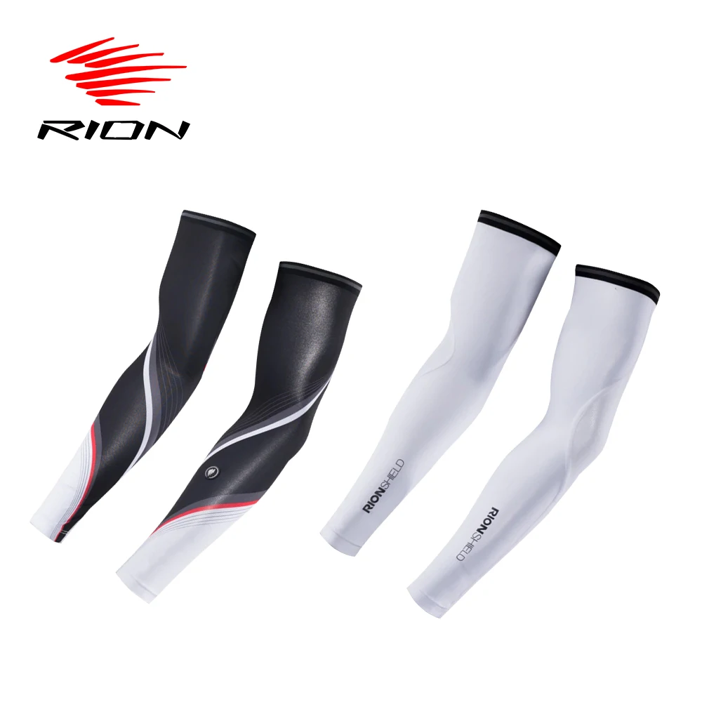 RION Unisex Running Basketball Breathable Arm Sleeves Fitness Sports Arm Cover Outdoor UV Protection Cycling Arm Warmers 2 Pairs