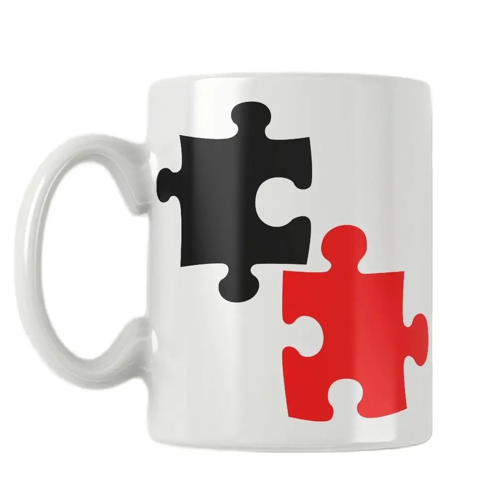 Jigsaw Puzzle Coffee Milk Beer Tea Mug White Ceramic Cup Friends Gifts