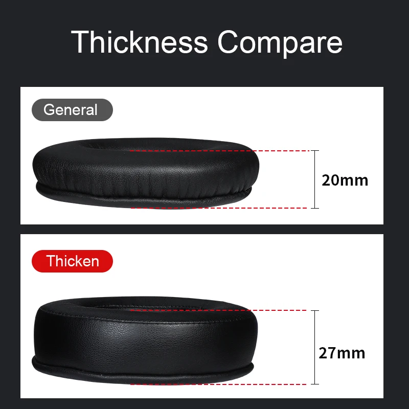 Memory Foam Ear Pads For 70mm 75mm 80mm 85mm 90mm 95mm 100mm 105 110mm Universal Round Leather Earmuffs Earcups Sponge Ear Cover