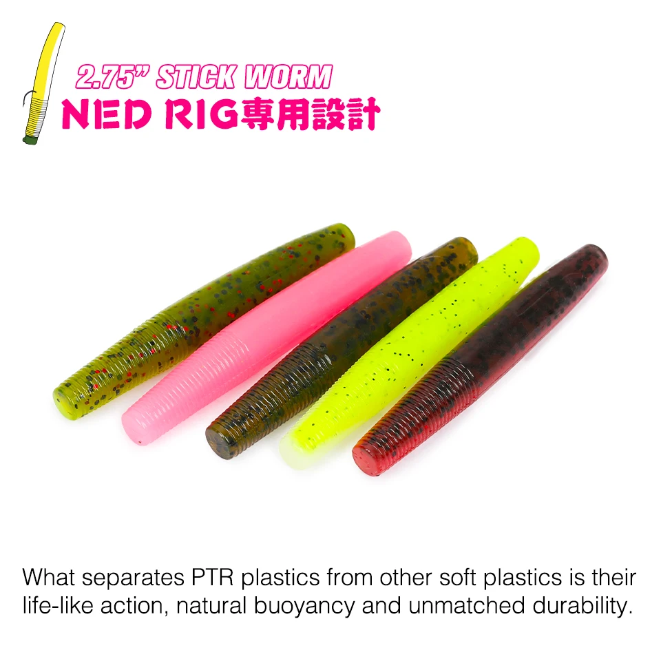 TSURINOYA Ned Rig Stick Worm 70 mm – vinilo para lubina y lucio - imagen 5
