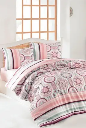 Colorful Design 240x220cm King size Double side  4 PCS 100% Cotton Bedding set