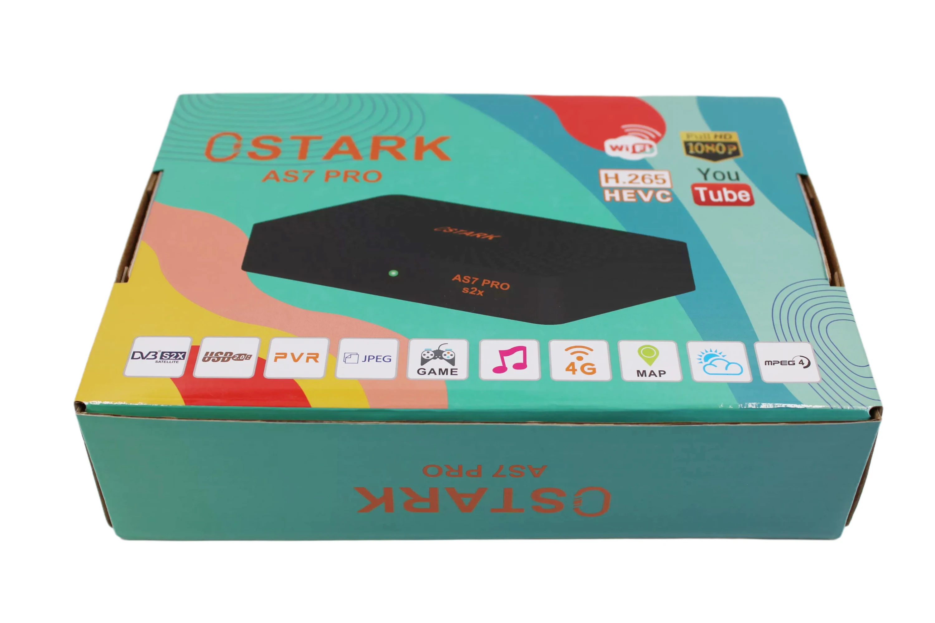 Ostark AS7 Pro DVB-S2/S2X T2MI stand xtream satellite receiver, USB wifi stalker included shipping from Spain Spain