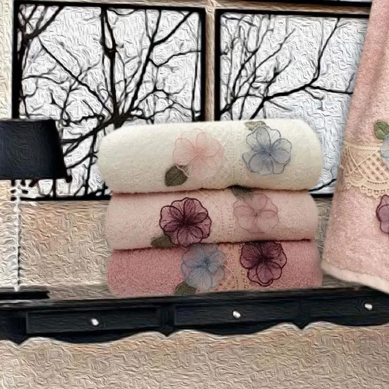 New Season 100% Cotton Stylish Luxury 3 Pieces Hand Face Towel Thick Fabric Comfortable Hand Face Towel 50x90 Cm 3 Colors