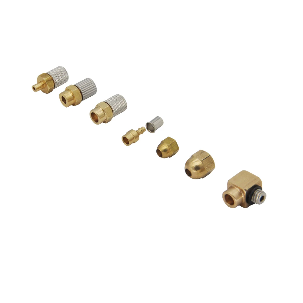 3Mm 4Mm Rechte Elleboog Soldeer Connector Voor Koperen Pijp Slang Hydraulische Olie Cilinder Arm Rc Graafmachine Loader model Onderdelen