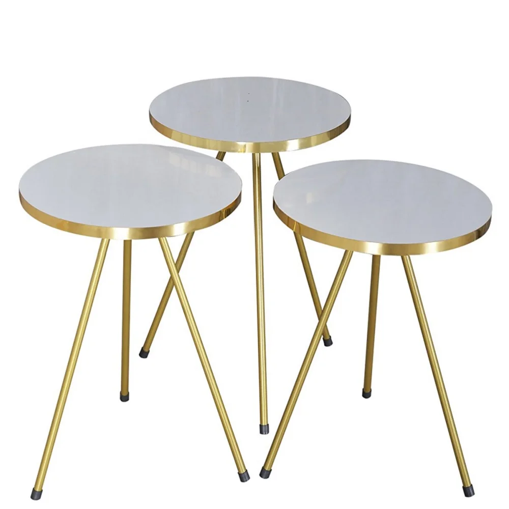 

Nesting Table Coffee Table 3 pieces Service Tables Metal Legs Tea Coffee Service Table Home Living Room Office Furniture