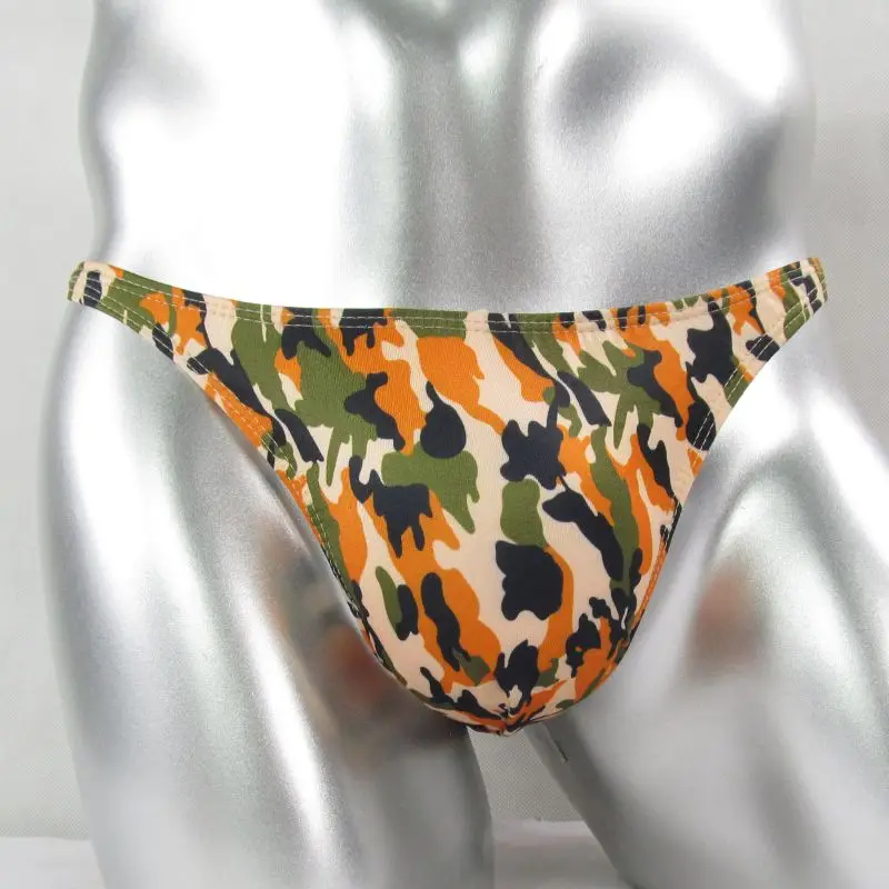 G3774 Multi-Pack Panties Lot Sexy Mens String Bikini Narrow Waist Swimsuit fabric Printed Camo Camoflage