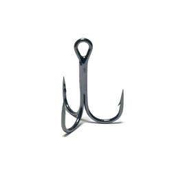 30 Hooks Per Pack Black Nickle Round Bend High Quality Treble Fishing Hook Hard Bait Bass Walleye Crappie Fishing Tackle FH1HP30