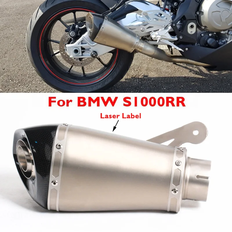 

Slip on 60mm Exhaust Muffler Tip Motorcycle Escape Silencer Pipe with DB Killer Baffle for BMW S1000RR 2010 2011 2012 2013 2014