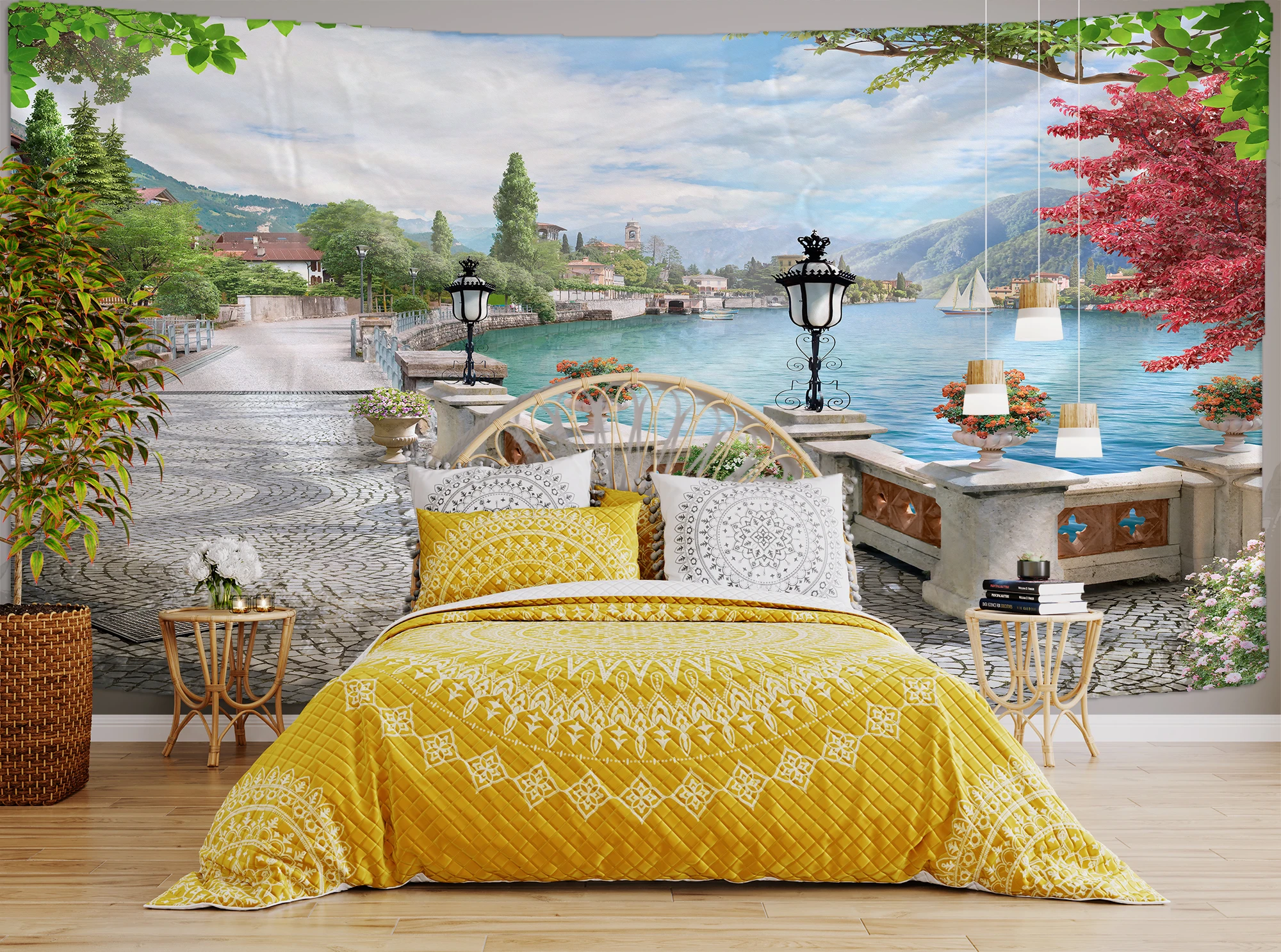 Beautiful Ancient Architecture Print Wall Hippie Tapestry Polyester Fabric Home Decor Wall Rug Carpets Hanging Big Couch Blanket