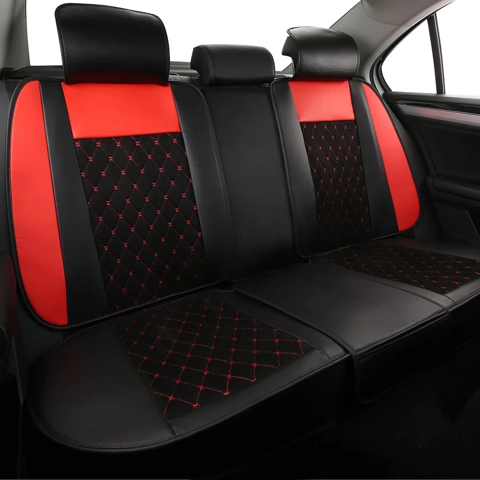 AUTOROWN Leather Car Seat Cover for 5/7 seat Car Rear Seat Red Black Beige Automotive Interior Accessories Basic Function