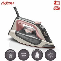 Arzum Steamart Power Steam Iron Rose Gold Heater Ceramic Base Vertical Steam Feature Water Spray 400 Ml Water Tank Capacity Shock Of Steam Adjustable Temperature Vertical Steam Feature Anti-Drip System Automatic Switch