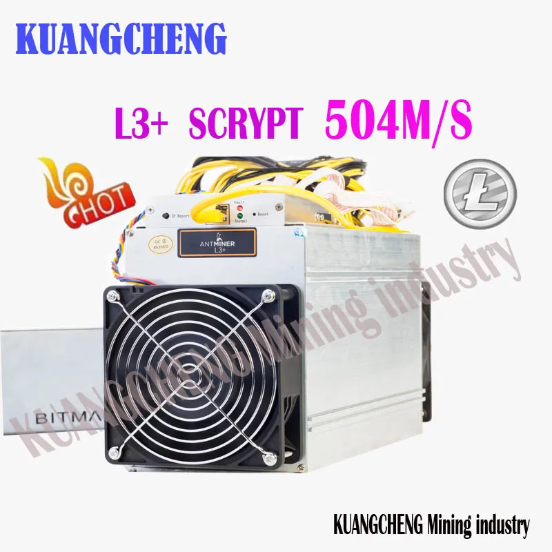 

ASIC ANTMINER L3+ 504M With PSU Scrypt Miner DOGE LTC Litecion Mining Machine Better Than ANTMINER S9 Innosilicon A4 A6