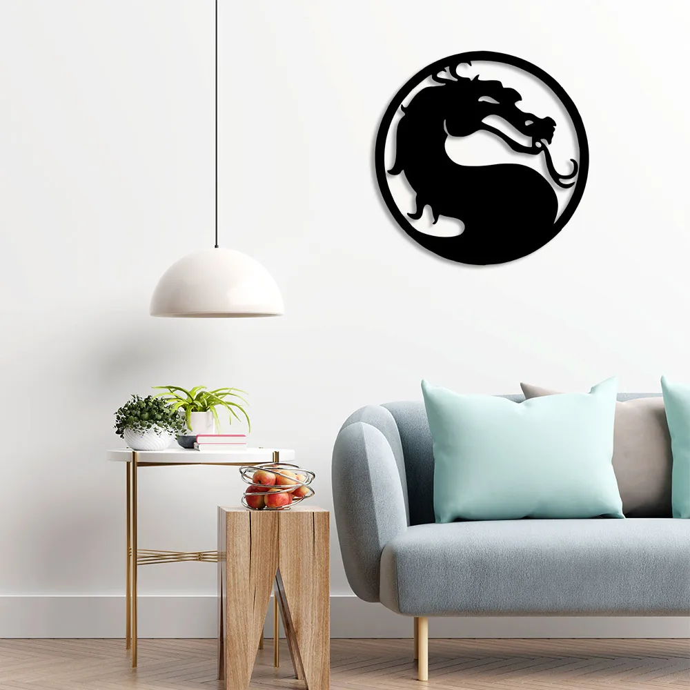 Mortal Kombat Fighting Game Icon Wall Room Home Accessory Wooden Table 40x50cm