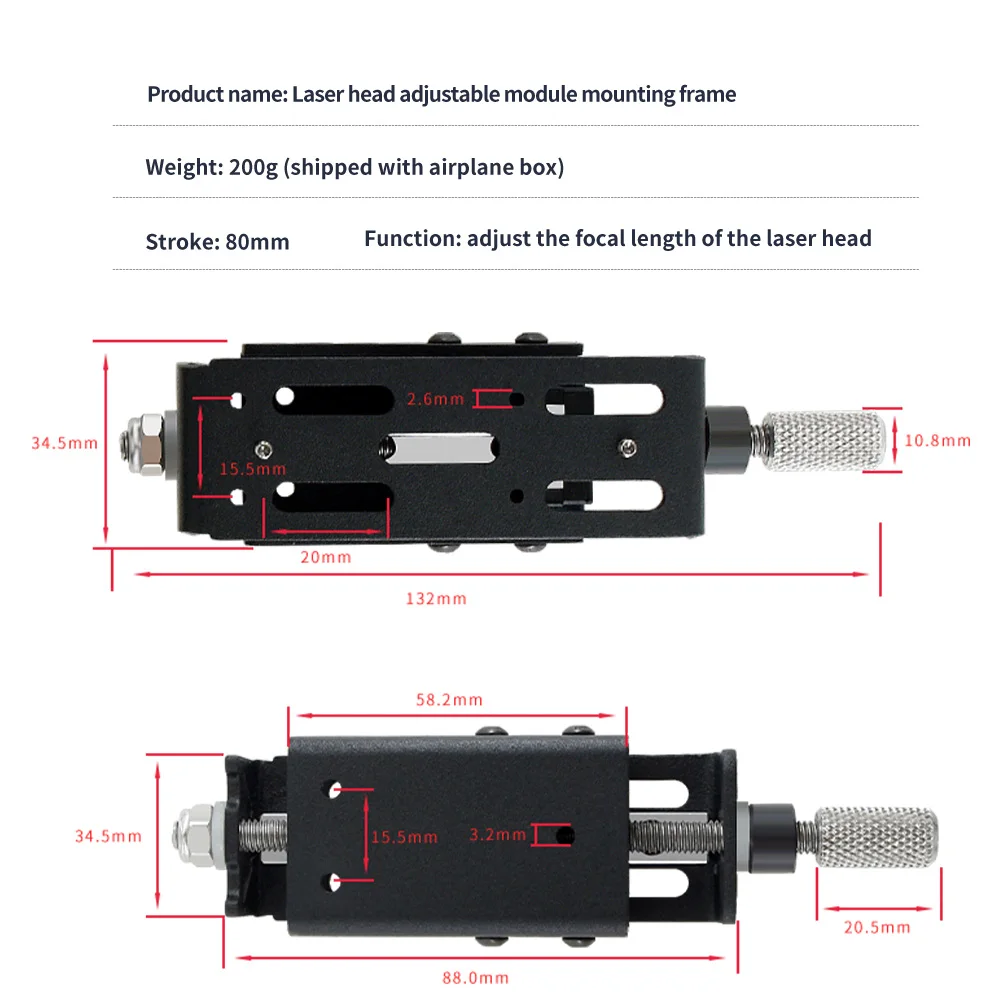 TTS-55 Laser Engraving Kit 40W/80W Professional Version Laser Module Compressed Spot Technology Laser Head Laser Cutting Tool