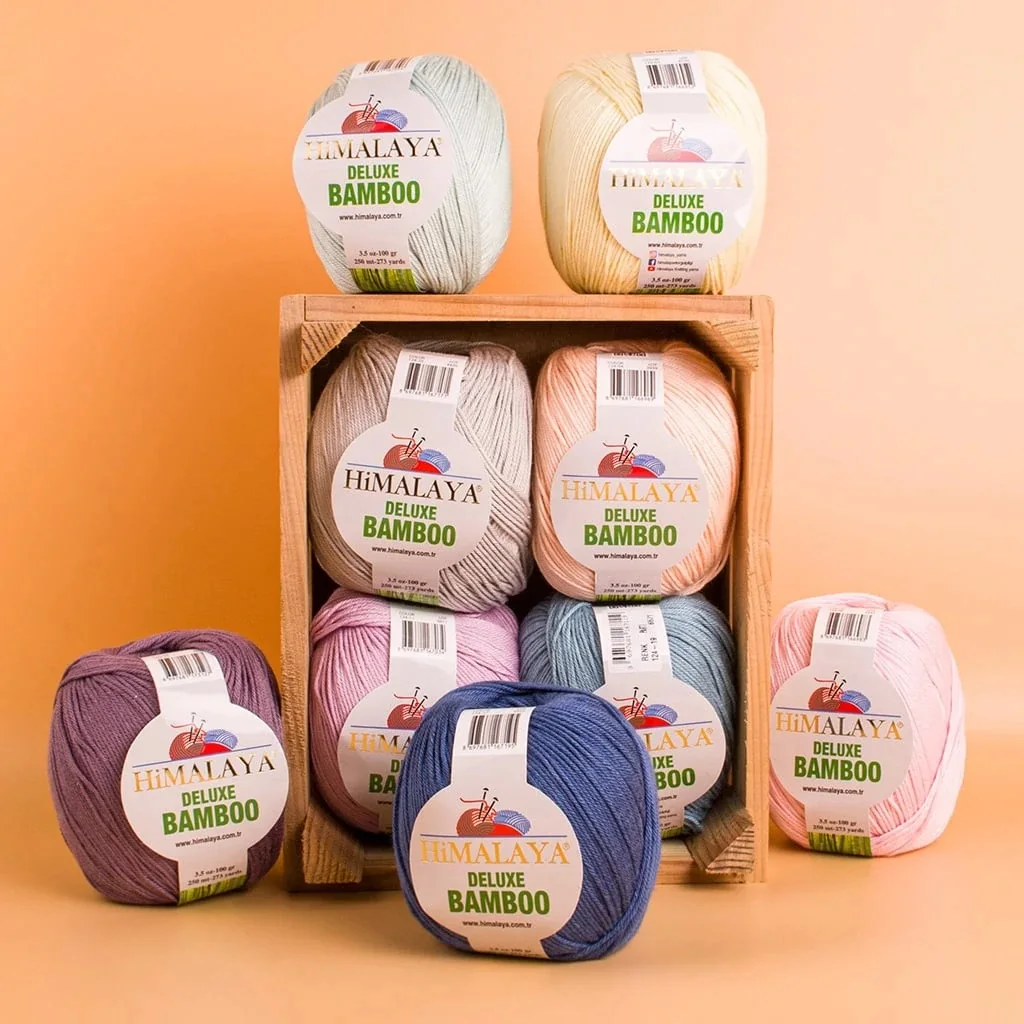 Himalaya Deluxe Bamboo Yarn (5 LOT / BALLS) Hand Knitting Crochet Turkish Cotton Merino Wool Amigurumi Animal Kid Toy DIY Summer