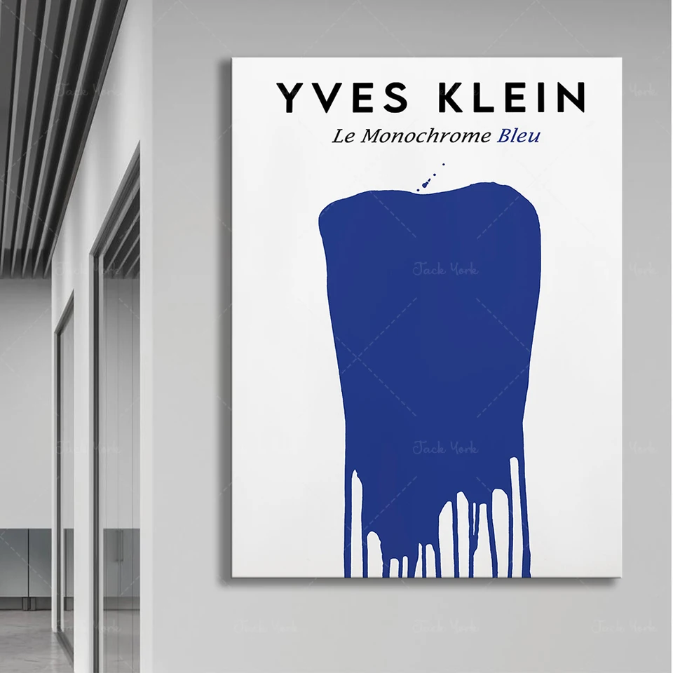

Klein Blue Art Yves Klein Le Monochrome Exhibition Poster French Modern Art Printable High Quality Art