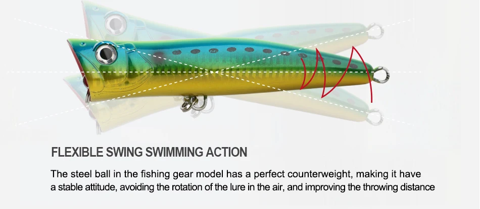 FJORD 140mm 51g Popper Angelköder Meer Salzwasser Harte Köder Schwimmende UV-Effekt Swimbaits Oberfläche Thunfisch Topwater Künstliche Köder – Detail 4