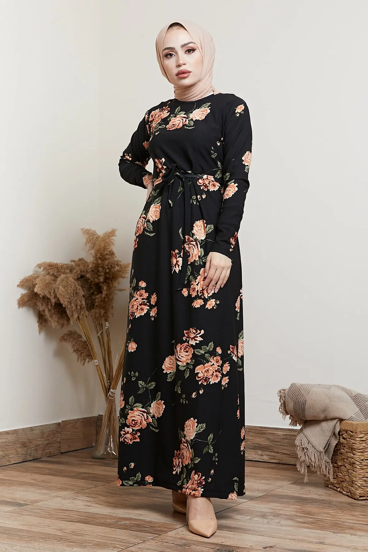 Islam Prayer Floral Dress Musulman Longue Hot Selling 2022 Jilbab Hijab Femme Djellaba Morocco Muslim Headcover Abaya Kaftan