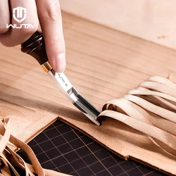 WUTA Wide Edger Skiver Edge Beveler DC53 Steel Leather Skiving Thinning Trimming Leather Tool Ebony Handle Convex Grind