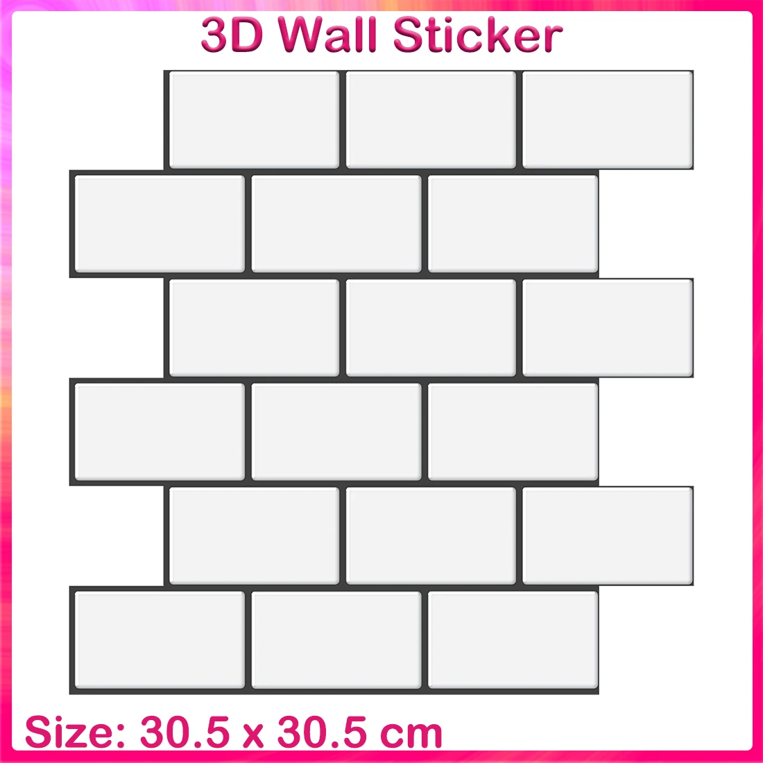 3d Tile Wallpaper Self Adhesive Wallpaper Universal Backsplash Wall Sticker Peel And Stick Waterproof Brick Decals Home Supplies