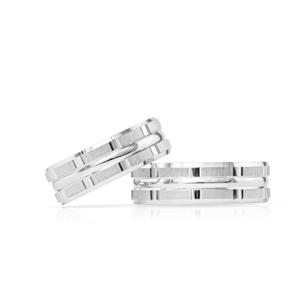 SILVERFONI 925 Sterling Real Silver Wedding Rings Set For Men And Women Luxury Jewelry Fashion Engagement Anniversary New Season