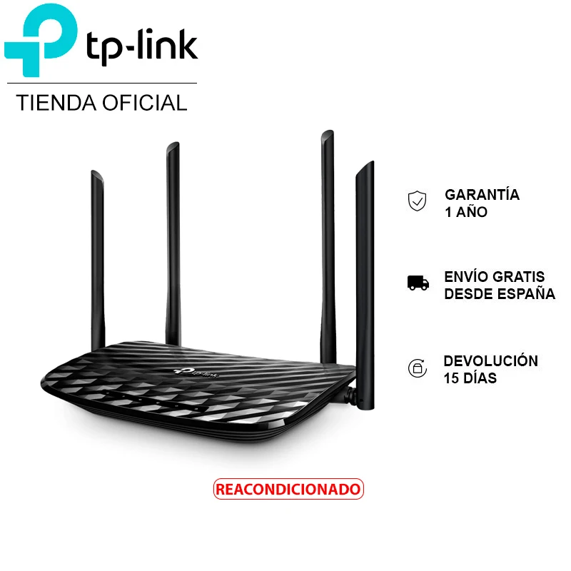 TP-LINK Archer C6 Wireless Gigabit Router mymo WiFi Dual band AC1200 4 antennas 2.4GHz 5GHz REFURBISHED