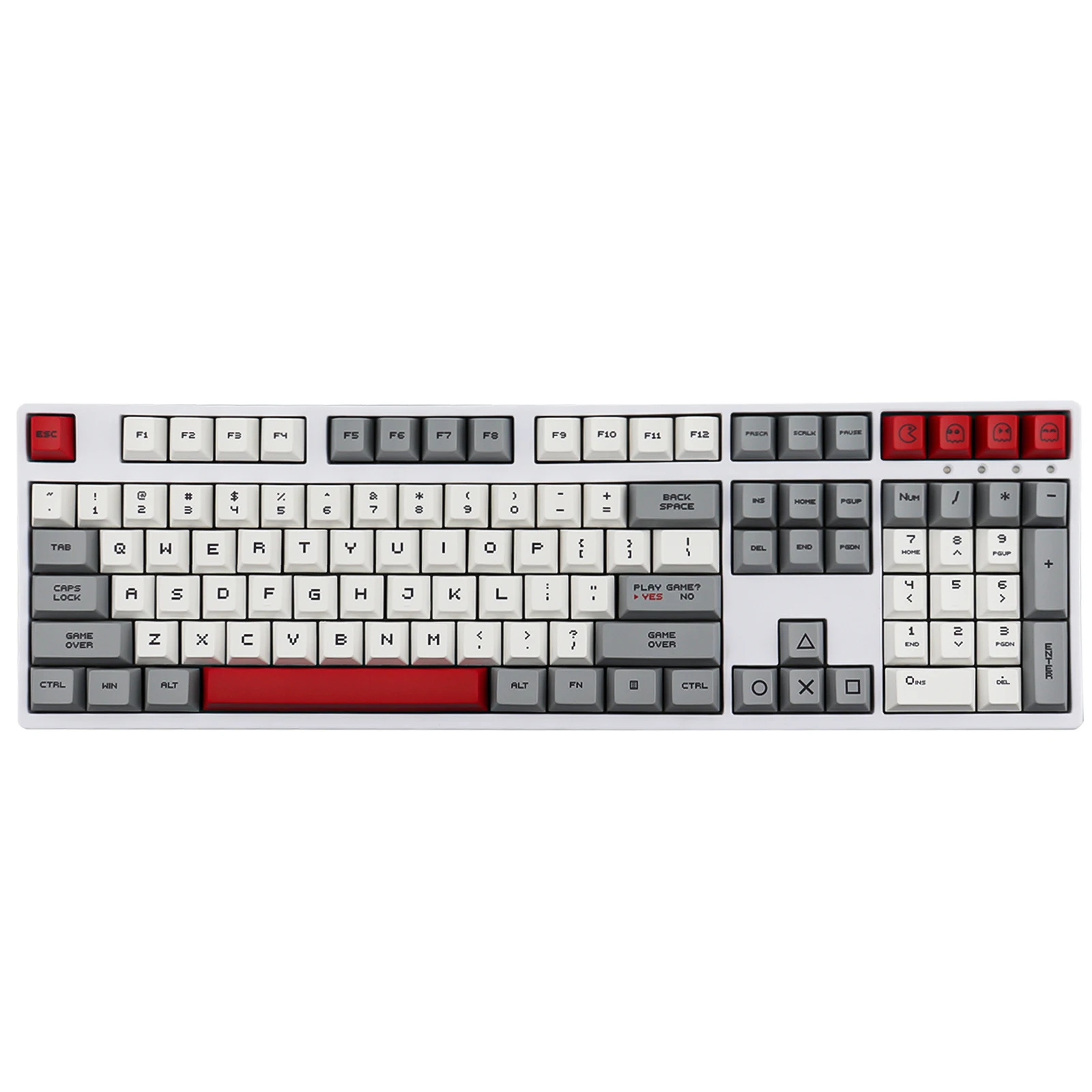 Teclas PBT de 114 teclas, estilo de píxeles de sublimación, perfil de cereza para teclado mecánico (solo se venden teclas)