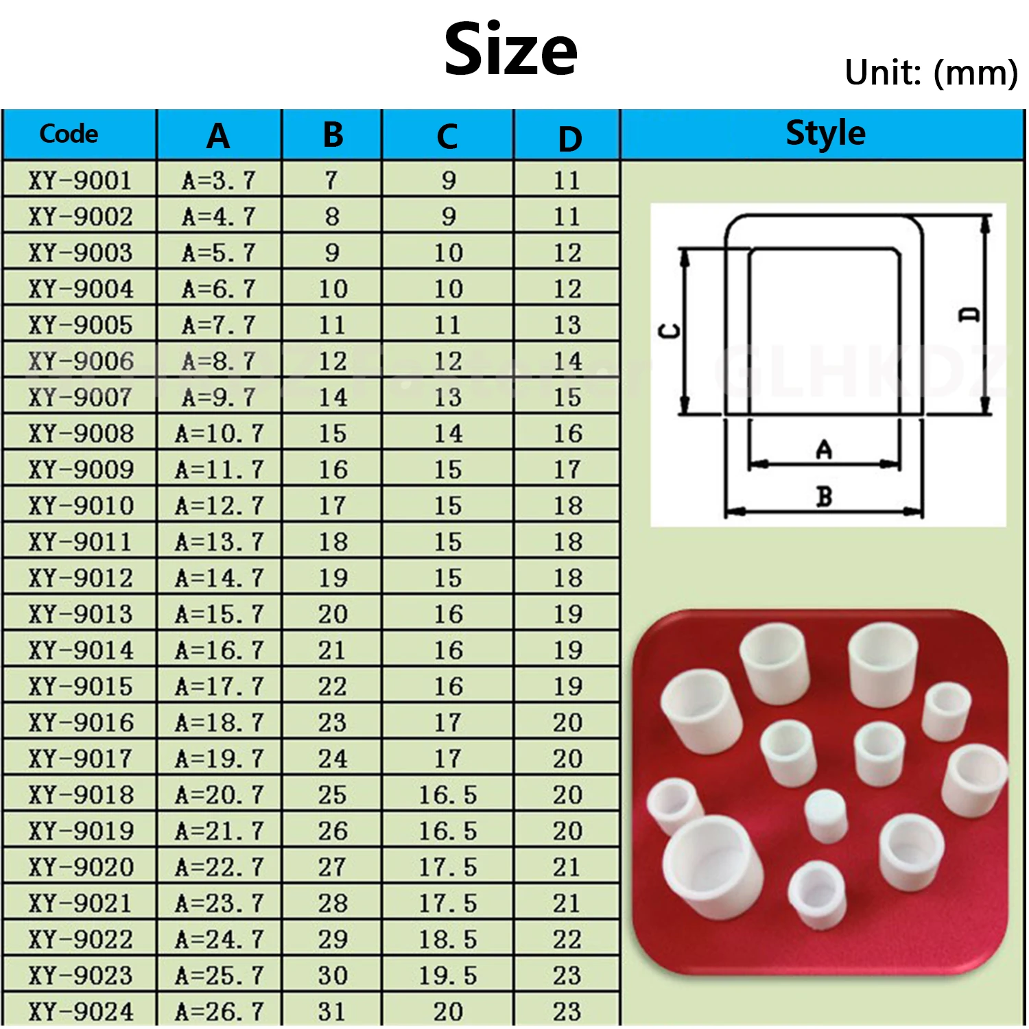 3-78mm Silicone Rubber Round Tube Pipe End Cap Blanking Cover Seal Stopper U Shape Plugs Furniture Chair Table Leg Pads Non-slip