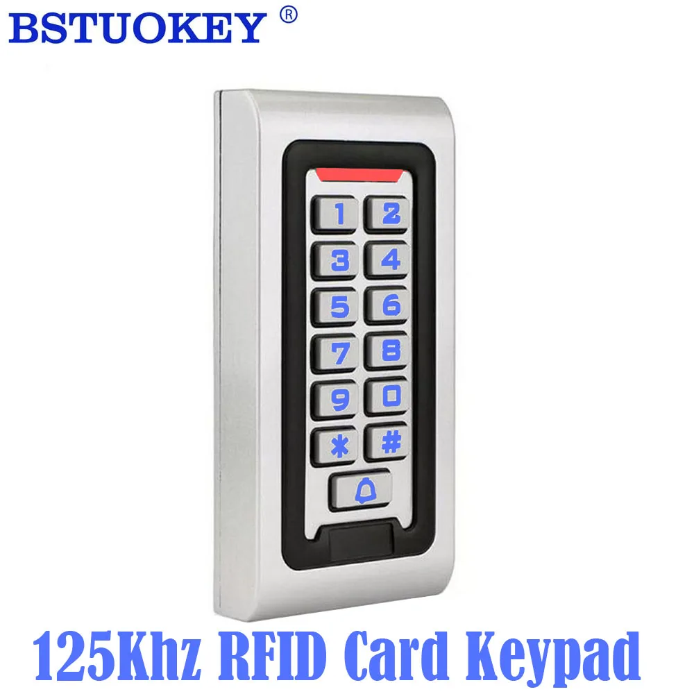 

Backlight 125KHz RFID Access Control Keypad EM Card Reader Door Access Control System Door Lock Opener Keyboard Gate Opener WG26