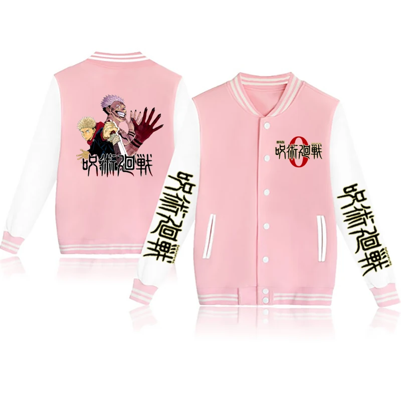 bomber jacket men anime jujutsu kaisen tops autumn cosplay costume harajuku sportswear